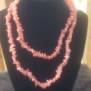 Pink shell necklace